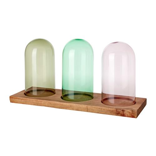 ГЭРЛИГА Стеклянный клош на подставке