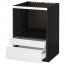 МЕТОД / МАКСИМЕРА Напольн шк д/комб СВЧ/ящики - под дерево черный, Воксторп белый