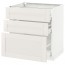 МЕТОД / МАКСИМЕРА Напольный шкаф с 3 ящиками - белый, Сэведаль белый, 80x60 см