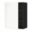 METOD шкаф навесной с полкой черный/Воксторп белый 60x80 см