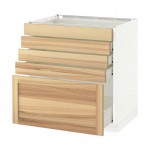 МЕТОД / ФОРВАРА Напольный шкаф с 5 ящиками - белый, Торхэмн естественный ясень, 80x60 см МЕТОД / ФОРВАРА Напольный шкаф с 5 ящиками - белый, Торхэмн естественный ясень, 80x60 см