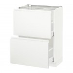 МЕТОД / МАКСИМЕРА Напольный шкаф с 2 ящиками - белый, Воксторп белый, 60x37 см МЕТОД / МАКСИМЕРА Напольный шкаф с 2 ящиками - белый, Воксторп белый, 60x37 см