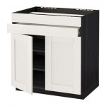 МЕТОД / ФОРВАРА Нап шк д/вар панели/2ящ/2фасада/1ящ - Сэведаль белый, под дерево черный