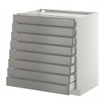 МЕТОД / МАКСИМЕРА Наполн шкаф 8 фронт/8 низк ящиков - белый, Будбин серый, 80x60 см МЕТОД / МАКСИМЕРА Наполн шкаф 8 фронт/8 низк ящиков - белый, Будбин серый, 80x60 см