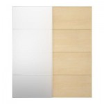 ПАКС МАЛЬМ Пара раздвижных дверей - береза/зеркальное стекло, 200x236 см