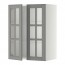 METOD навесной шкаф с полками/2 стекл дв белый/Будбин серый 60x38.9x80 cm