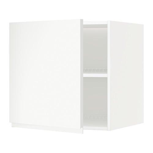МЕТОД Верх шкаф на холодильн/морозильн - белый, Воксторп матовый белый, 60x60 см