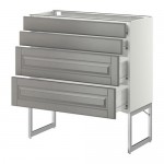 МЕТОД / ФОРВАРА Нплн шк 4 фронт/2 низк/2средн ящ - 80x37x60 см, Будбин серый, белый МЕТОД / ФОРВАРА Нплн шк 4 фронт/2 низк/2средн ящ - 80x37x60 см, Будбин серый, белый