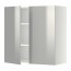 METOD навесной шкаф с полками/2дверцы белый/Гревста нержавеющ сталь 80x38.8x80 cm