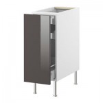 ФАКТУМ Напольный шкаф с выдвижной секцией - Абстракт серый, 50 см ФАКТУМ Напольный шкаф с выдвижной секцией - Абстракт серый, 50 см