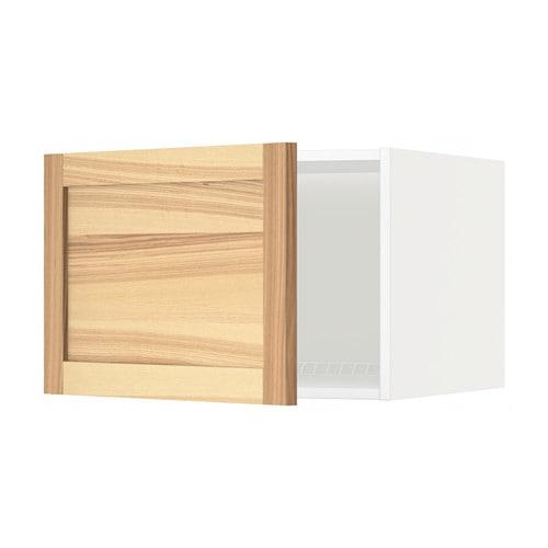 МЕТОД Верх шкаф на холодильн/морозильн - белый, Торхэмн естественный ясень, 60x40 см