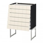 МЕТОД / МАКСИМЕРА Напольн шкаф 6фронт пнл/6 низ ящ - под дерево черный, Хитарп белый с оттенком, 60x37x60 см МЕТОД / МАКСИМЕРА Напольн шкаф 6фронт пнл/6 низ ящ - под дерево черный, Хитарп белый с оттенком, 60x37x60 см