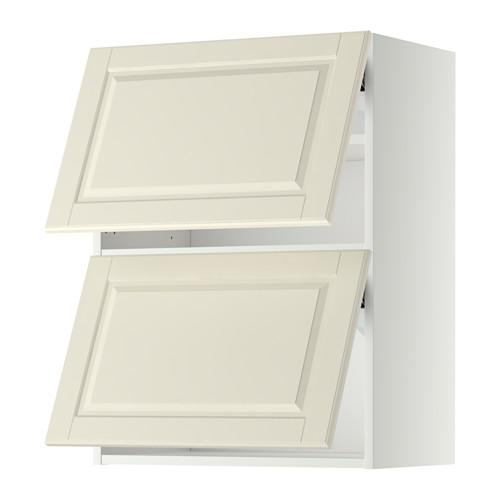 МЕТОД Навесной шкаф/2 дверцы, горизонтал - белый, Будбин белый с оттенком, 60x80 см