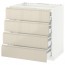 МЕТОД / МАКСИМЕРА Напольн шкаф/4фронт пнл/4ящика - белый, 80x60 см