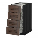 МЕТОД / МАКСИМЕРА Нплн шк 4фрнт/2нзк/3срд ящ - под дерево черный, Эдсерум под дерево коричневый, 40x60 см МЕТОД / МАКСИМЕРА Нплн шк 4фрнт/2нзк/3срд ящ - под дерево черный, Эдсерум под дерево коричневый, 40x60 см