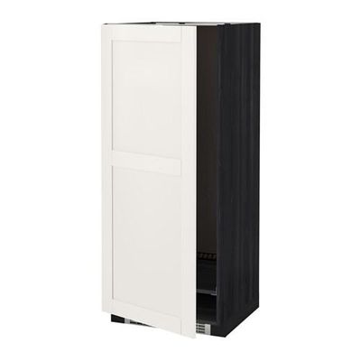 МЕТОД Высок шкаф д холодильн/мороз - 60x60x140 см, Сэведаль белый, под дерево черный