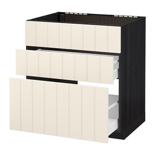 МЕТОД / МАКСИМЕРА Напольн шк п-мойку+3фрнт пнл/2ящ - под дерево черный, Хитарп белый с оттенком, 80x60 см МЕТОД / МАКСИМЕРА Напольн шк п-мойку+3фрнт пнл/2ящ - под дерево черный, Хитарп белый с оттенком, 80x60 см