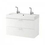 ГОДМОРГОН / БРОВИКЕН Шкаф для раковины с 2 ящ - белый