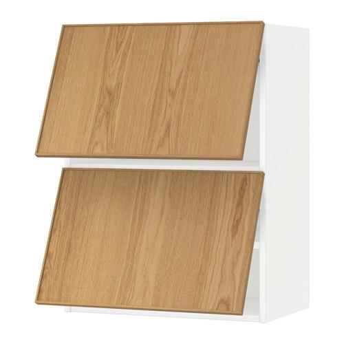 МЕТОД Навесной шкаф/2 дверцы, горизонтал - белый, Экестад дуб, 60x80 см МЕТОД Навесной шкаф/2 дверцы, горизонтал - белый, Экестад дуб, 60x80 см