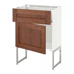 МЕТОД / ФОРВАРА Напольный шкаф с ящиком/дверью - 60x37x60 см, Филипстад коричневый, белый