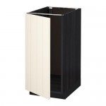 МЕТОД Наполный шкаф д/мойки/мусорн конт - под дерево черный, Хитарп белый с оттенком МЕТОД Наполный шкаф д/мойки/мусорн конт - под дерево черный, Хитарп белый с оттенком