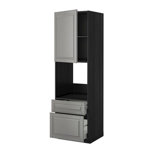 МЕТОД / МАКСИМЕРА Высок шкаф д духов+дверь/2 ящика - под дерево черный, Будбин серый, 60x60x200 см МЕТОД / МАКСИМЕРА Высок шкаф д духов+дверь/2 ящика - под дерево черный, Будбин серый, 60x60x200 см