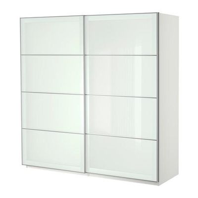 ПАКС Гардероб с раздвижными дверьми - белый, 200x44x201 см ПАКС Гардероб с раздвижными дверьми - белый, 200x44x201 см