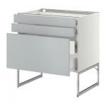 МЕТОД / ФОРВАРА Напольн шкаф 3фронт пнл/2низ/2ср ящ - 80x60x60 см, Веддинге серый, белый МЕТОД / ФОРВАРА Напольн шкаф 3фронт пнл/2низ/2ср ящ - 80x60x60 см, Веддинге серый, белый