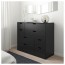 НОРДЛИ Комод с 8 ящиками - антрацит