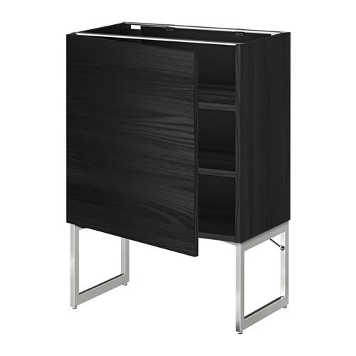 МЕТОД Напольный шкаф с полками - под дерево черный, Тингсрид под дерево черный, 60x37x60 см