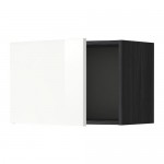 МЕТОД Шкаф навесной - под дерево черный, Рингульт глянцевый белый, 60x40 см