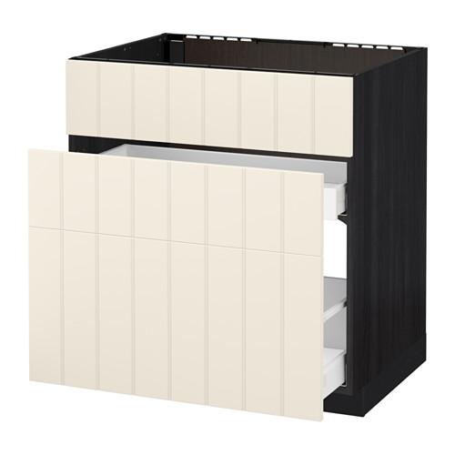 МЕТОД / МАКСИМЕРА Напольн шк п-мойку+3фрнт пнл/2ящ - под дерево черный, Хитарп белый с оттенком, 80x60 см МЕТОД / МАКСИМЕРА Напольн шк п-мойку+3фрнт пнл/2ящ - под дерево черный, Хитарп белый с оттенком, 80x60 см