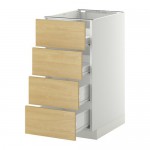 МЕТОД / ФОРВАРА Напольн шкаф 4 фронт панели/4 ящика - белый, Тингсрид под березу, 40x60 см МЕТОД / ФОРВАРА Напольн шкаф 4 фронт панели/4 ящика - белый, Тингсрид под березу, 40x60 см