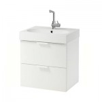 ГОДМОРГОН / БРОВИКЕН Шкаф для раковины с 2 ящ - белый