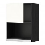 МЕТОД Навесной шкаф для СВЧ-печи - 60x80 см, Хэггеби белый, под дерево черный