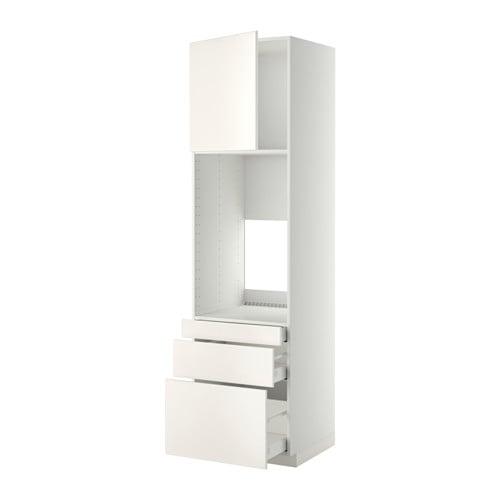 МЕТОД / МАКСИМЕРА Выс шкаф д/двойн духовки/3ящ/дверца - белый, Веддинге белый, 60x60x220 см МЕТОД / МАКСИМЕРА Выс шкаф д/двойн духовки/3ящ/дверца - белый, Веддинге белый, 60x60x220 см