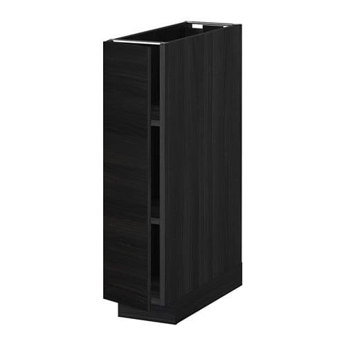 МЕТОД Напольный шкаф с полками - под дерево черный, Тингсрид под дерево черный, 20x60 см МЕТОД Напольный шкаф с полками - под дерево черный, Тингсрид под дерево черный, 20x60 см