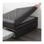 VALLENTUNA 3-местный угловой диван-кровать Мурум черный 193x193x84 cm