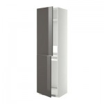 МЕТОД Высок шкаф д холодильн/мороз - 60x60x220 см, Рингульт глянцевый серый, белый