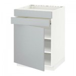 МЕТОД / ФОРВАРА Нап шк д/вар панели/дв/2фасада/1ящ - Веддинге серый, белый