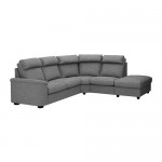 LIDHULT 5-местный угловой диван черный