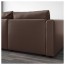 ВИМЛЕ 5-местный угловой диван - с козеткой/Фарста темно-коричневый
