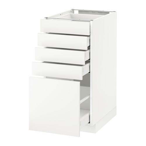 МЕТОД / МАКСИМЕРА Напольный шкаф с 5 ящиками - белый, Хэггеби белый, 40x60 см