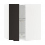 МЕТОД Угл нвсн шкф с вращающ секц - белый, Кунгсбакка антрацит, 68x80 см МЕТОД Угл нвсн шкф с вращающ секц - белый, Кунгсбакка антрацит, 68x80 см