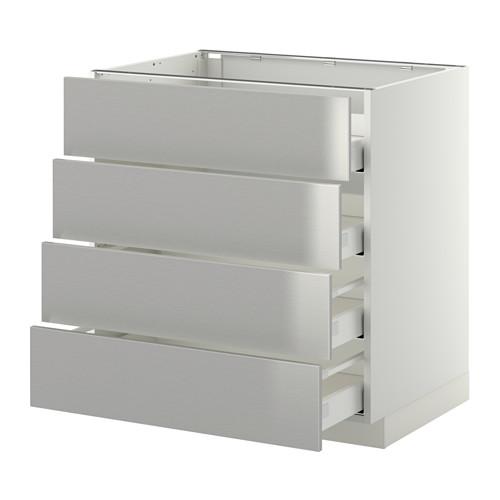 METOD напольн шкаф 4 фронт панели/4 ящика цвет алюминия METOD напольн шкаф 4 фронт панели/4 ящика цвет алюминия