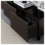 БЕСТО Комбинация для хранения с ящиками - Лаппвикен черно-коричневый, направляющие ящика, плавно закр