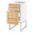МЕТОД / МАКСИМЕРА Напольн шкаф 3фронт пнл/2низ/2ср ящ - белый, Торхэмн естественный ясень, 40x60x60 см