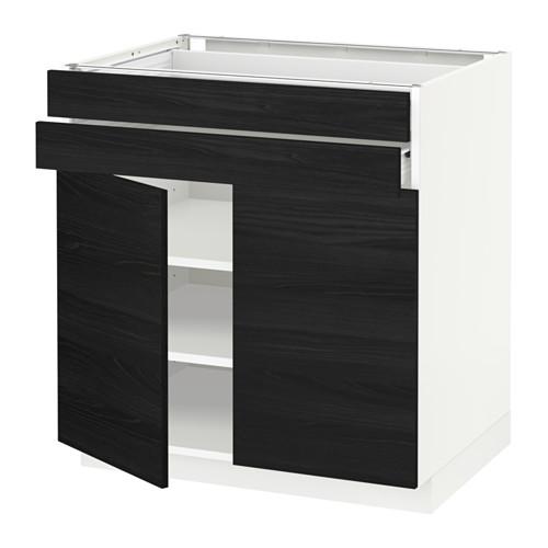 METOD/FÖRVARA напольный шкаф/2дверцы/2ящика цвет алюминия