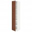 МЕТОД Высок шкаф с полками - белый, Филипстад коричневый, 40x60x200 см