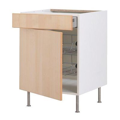 ФАКТУМ Напольн шкаф с пров корз/ящ/дверью - Нексус березовый шпон, 40 см ФАКТУМ Напольн шкаф с пров корз/ящ/дверью - Нексус березовый шпон, 40 см